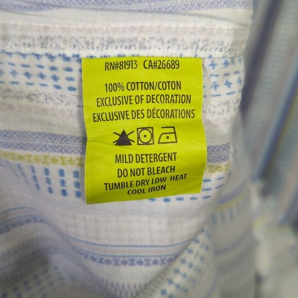 Robert Graham Shirt Men's 2XLT Tall Multicolor Flip Cuff Long Sleeve Button Up - Picture 10 of 11